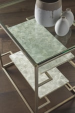 Capiz Shell Veneers, Iron Base in Champagne Foil Finish