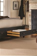 Cedar-Lined Storage Drawers Optional in Footboard