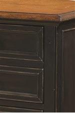 Two-Tone Oak Tops on Painted Finish