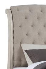 Button tufted upholstered headboard