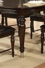 Traditional Turned Legs with Metal Ferrules on Dining Table