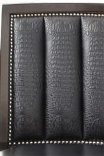 Faux Croc Upholstered Chair Backs with Nailhead Trim
