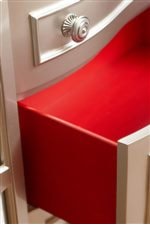 Red Interiors in the Drawers Provide a Striking Designer Accent