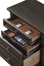 Convenience features like USB charging ports and felt-lined drawers add functionality to your furniture