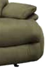 Pillow Topped Arms and Pad Over Chaise Footrests Create Casual Styled Furniture Comfort