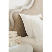 Beautiful, neutral tone fabrics add sophistication to upholstered pieces