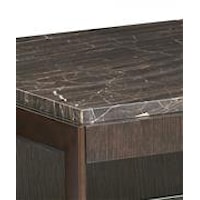 Spice up the look of your home with this veneered Alpine marble top seen on this Summit Rectangular End Table.