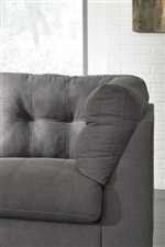Attached Tufted Back with Tall Arms