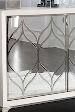 Mirrored Panels with Curved Metalwork Add Rich Detail
