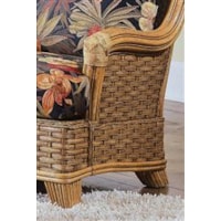 Exposed Wood Arms and Feet Compliment the Woven Detail
