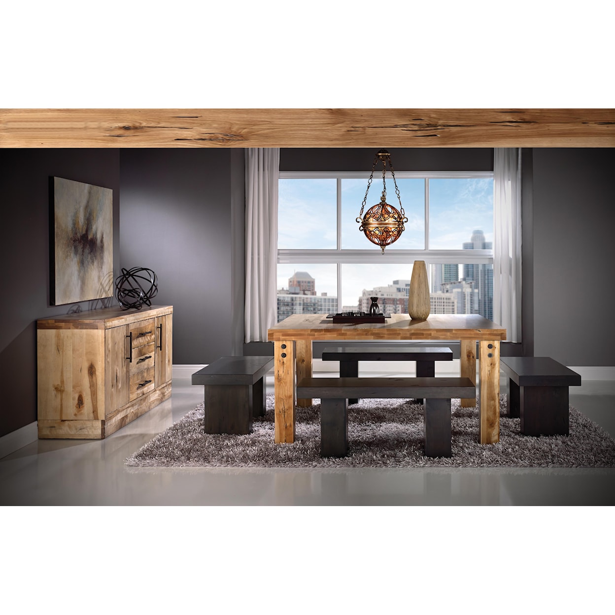 Canadel Loft - Custom Dining Customizable Square Table Set