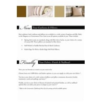 Lastly Choose Your Cushions, Pillows, Fabric, Finish and Nailhead Trim