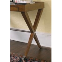 X stretchers on desk legs