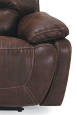 Pillow Arm and Pad-over-Chaise Seat with Contrast Stitching