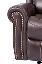 Rolled Arms with Nailhead Trim Provide a Tailored Element