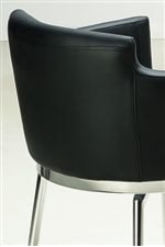 Upholstered Side Chair with Bucket Seat & Memory Swivel