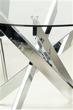 Contemporary & Creative Cross Leg Chrome Table Base