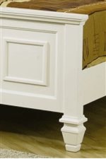 Paneled Footboard With Distinctive Square Feet