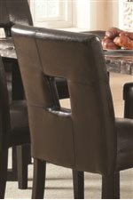 Upholstered cushioned Chair Back with Square Cut-Out
