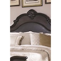 The Cambridge Headboard Features Leather-Like Upholstered Panels and Beautiful Sea Shell Carving Detail