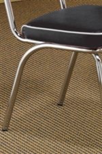 Chrome Legs with Upholstered Seating