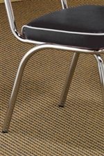 Chrome Legs with Upholstered Seating