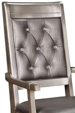 Rhinestone Tufted Back on Arm Chair