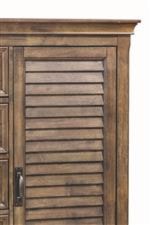 Louvered Panels Featured on Doors and Headboard
