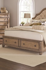 Storage Bed Footboard with Two English Dovetail Drawers