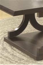 Smooth, Sharp Cornered Edges of the Unique Coffee Table
