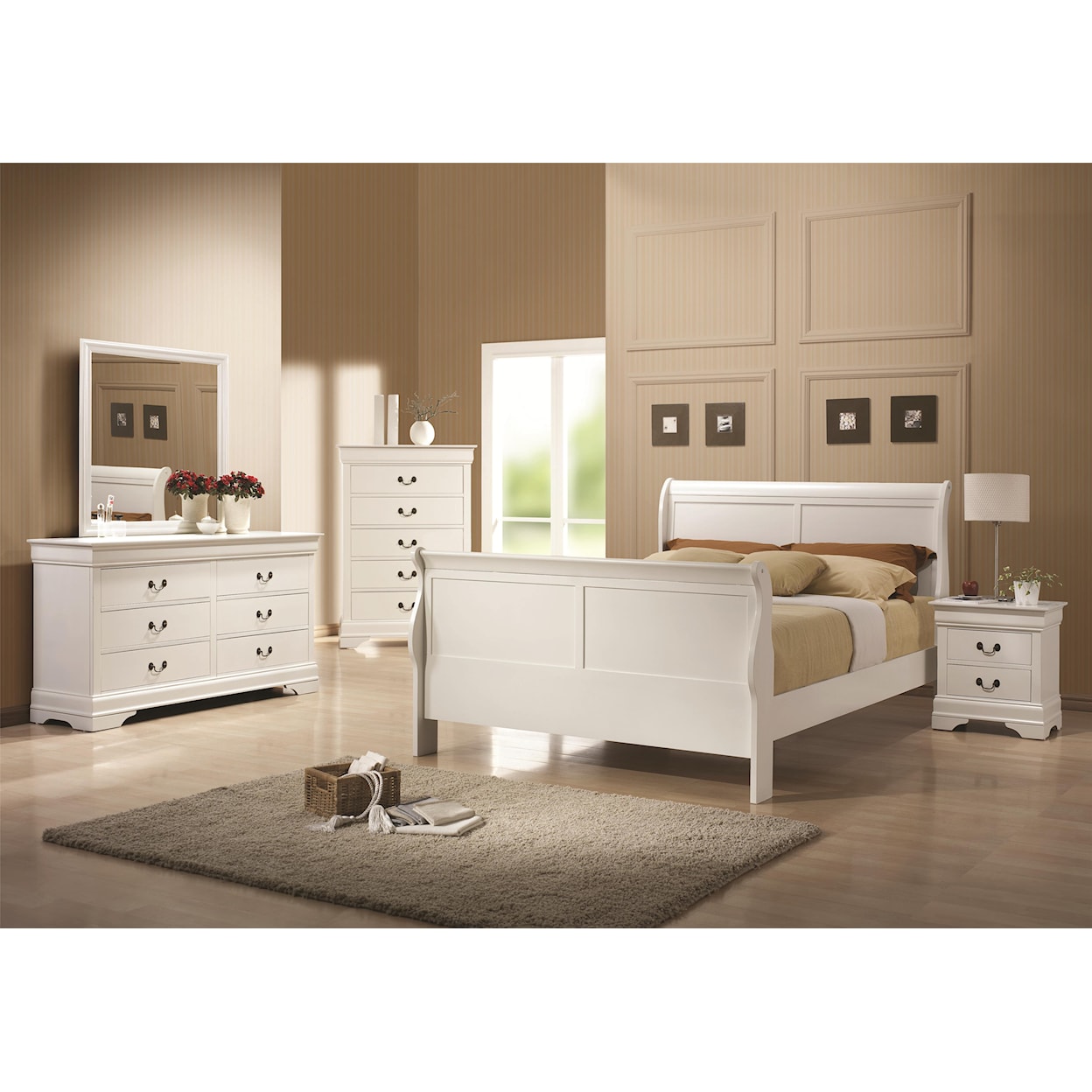 Coaster Louis Philippe 204 7PC Twin Bedroom Group