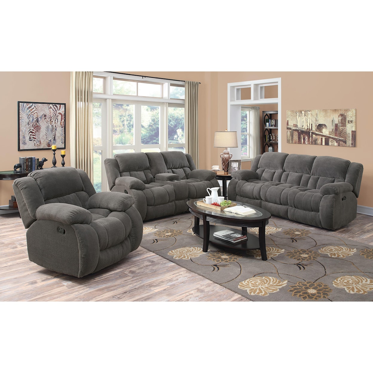 Coaster Weissman Reclining Living Room Group