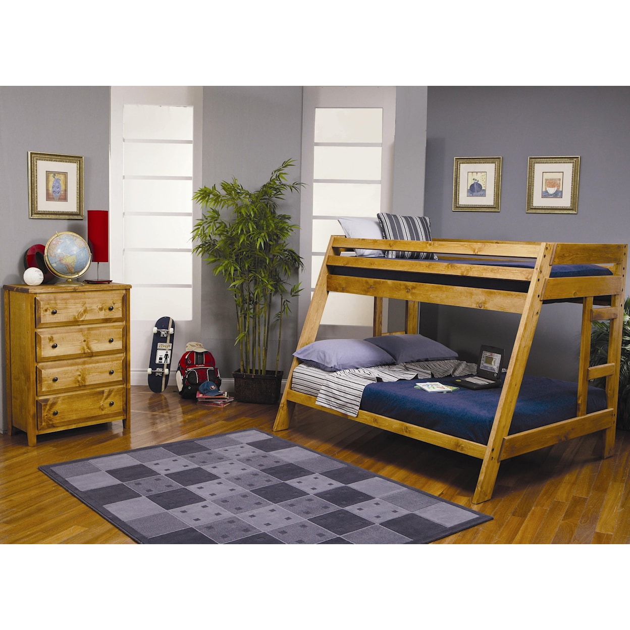 Coaster Wrangle Hill Twin Over Full Bunk Bedroom Group