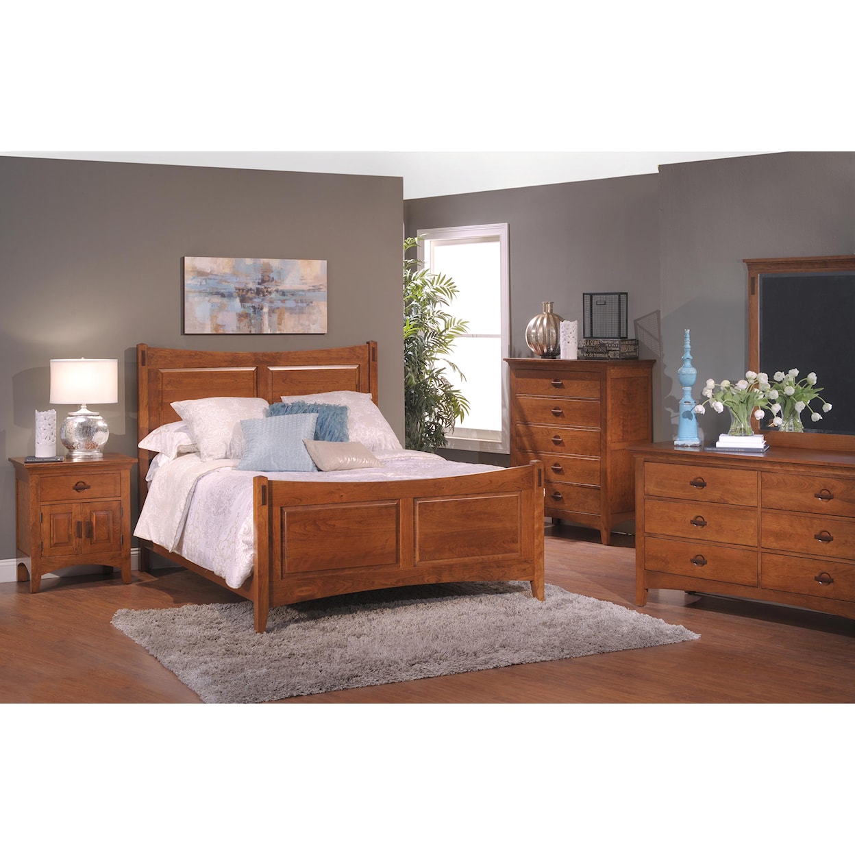 Country View Woodworking Great Lakes Queen R Panel Bedroom Group 1