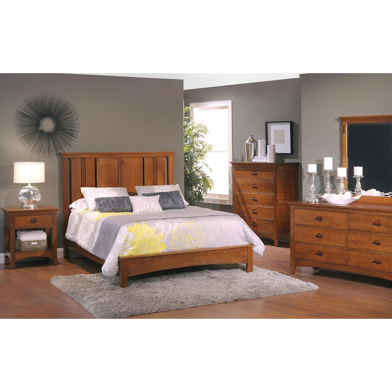 Country View Woodworking Great Lakes King F Panel Bed Group 2