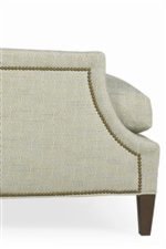 Sloped Track Chair Arm with Nailhead Trim