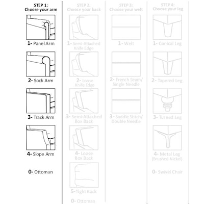 Craftmaster M9 Custom - Design Options Customizable Loveseat