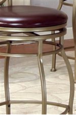 Curved Legs and a Swivel Bottom Give this Stool a Unique Look and Feel.