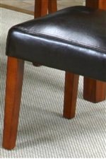 Cordovan-Colored Upholstered Chair Seat