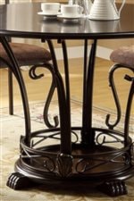 Table Features Beautiful Pedestal-Style Base with Scrollwork