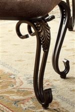Upholstered Chairs Feature Scroll Legs with Acanthus Leaf Accents