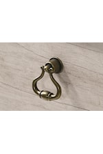 Traditional Drop Pull Hardware in Brass-Colored Finish