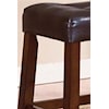 Rich Espresso Finish and Tufted Accents Shown on Stool