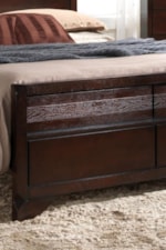 Band of Rougher Finish Running Along Footboard