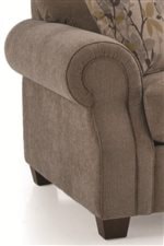 Set-Back Rolled Armrests