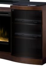 Curved Front with Dark Glass and Firebox