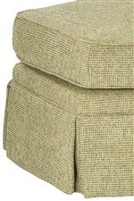 Decorative Skirted Ottoman Pleats Create Elegant Alluring Accents