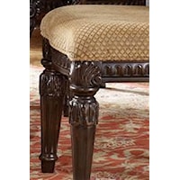 Tapered Legs with Fluted Detailing as well as an Upholstered Seat 