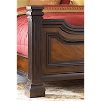 Solid Bed Posts with Fluted Detailing as well as Sloped Footboard