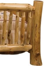 Northern White Cedar Logs are Hand Peeled to Accentuate Natural Character
